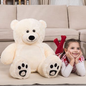 Daney teddy bear 3foot white 001