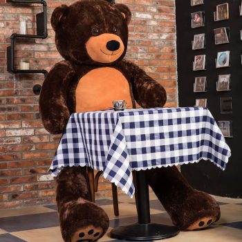 Daney teddy bear 6foot dark brown 004