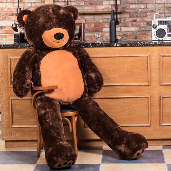 Daney teddy bear 6foot dark brown 008