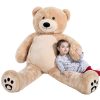 Giant Teddy Bear Soft Bear Large Stuffed Animal Toys Big Teddy Bear Holiday Gift 72 Inches Brown