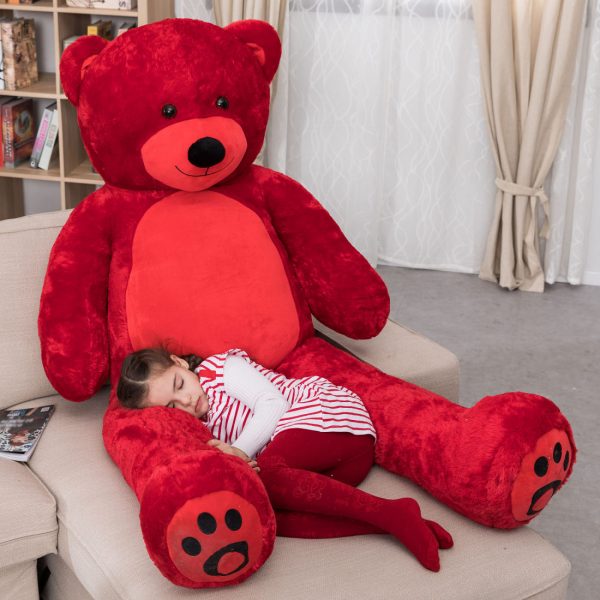 Daney teddy bear 6foot red 001