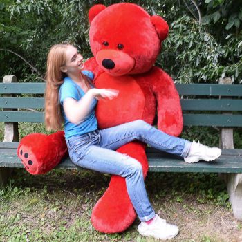 Daney teddy bear 6foot red 003