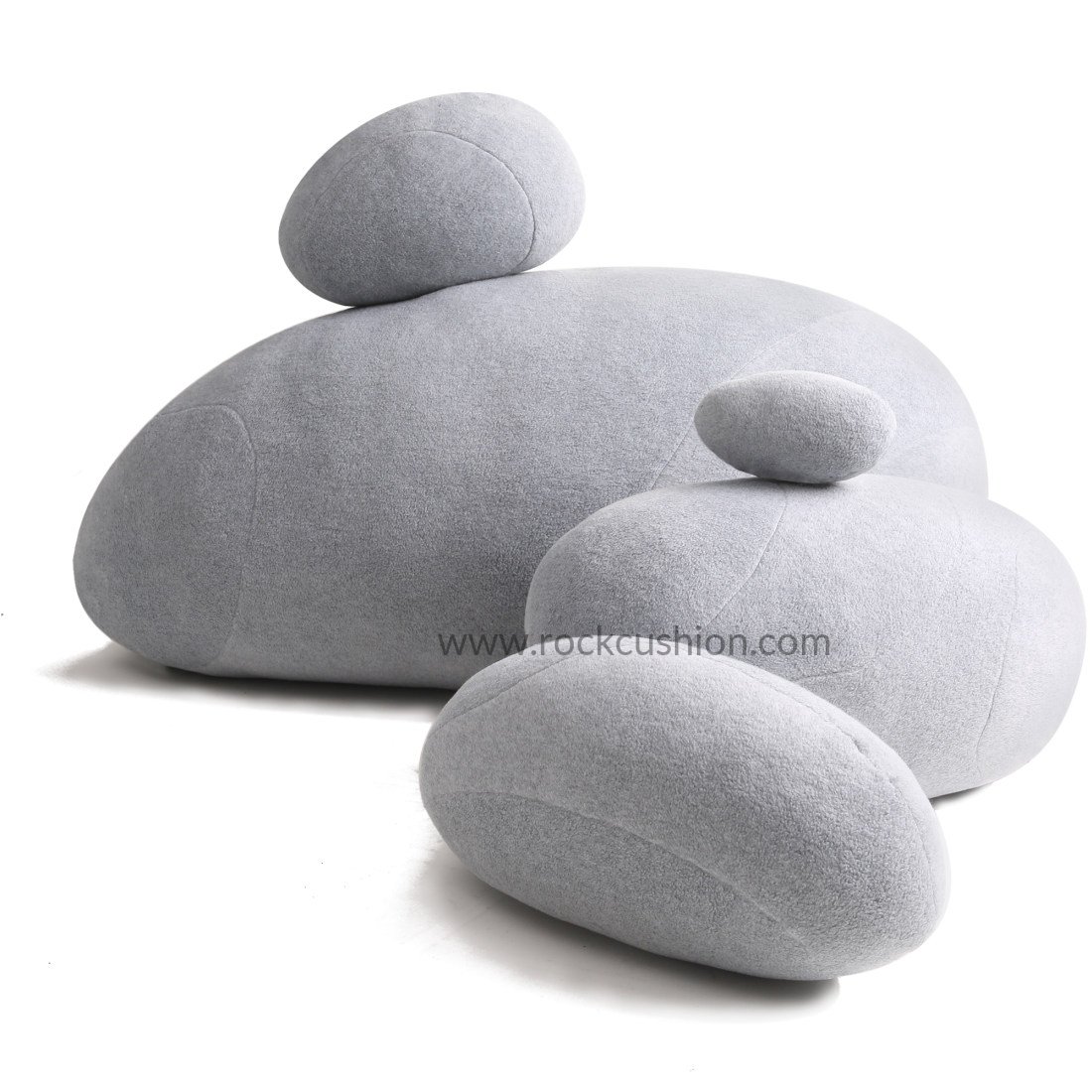 Rounuo Large Stuffed Rocks Stone Pebble Living Pillows Floor Cushions Home  Decoration Throw Pillows White Marble 7pcs