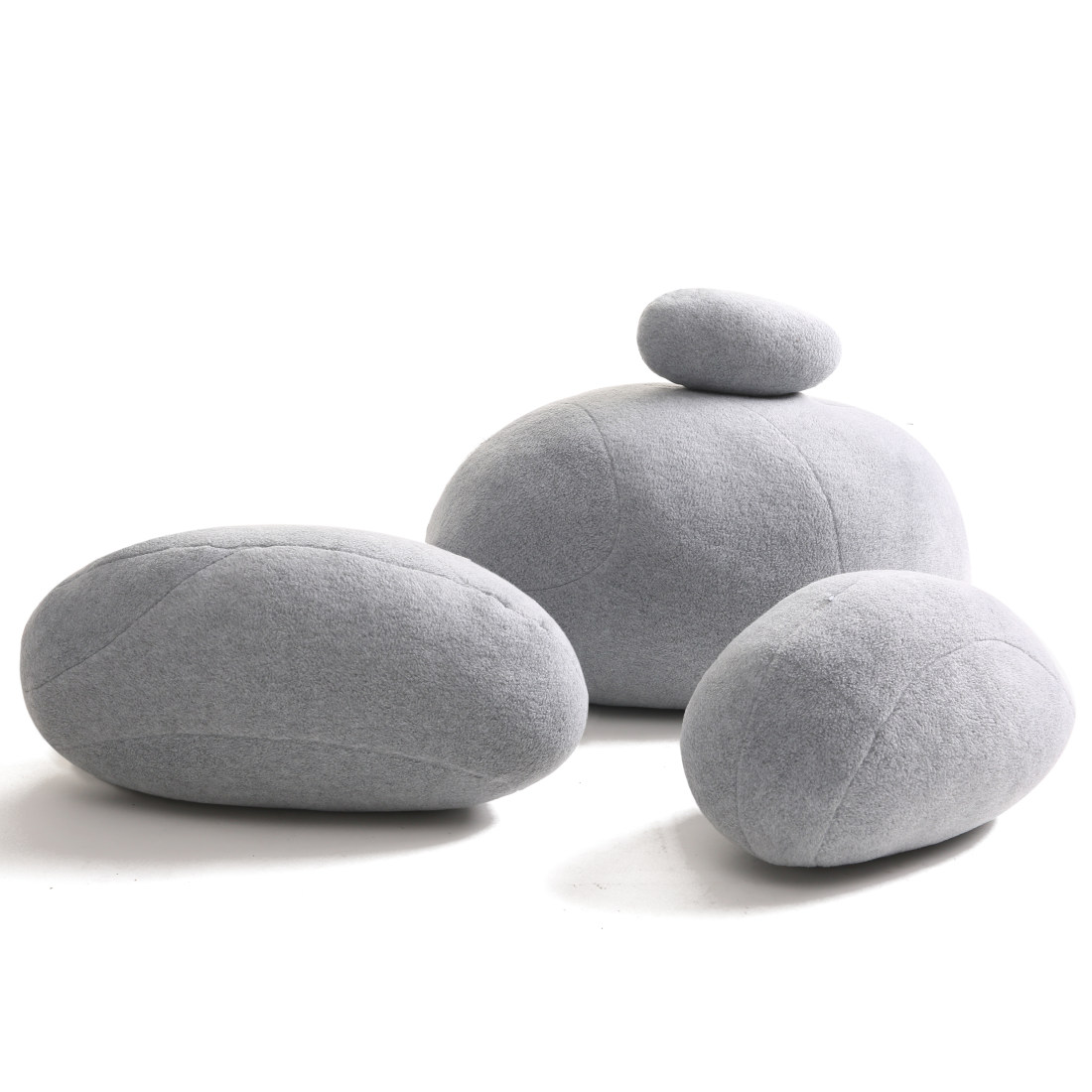 Rounuo Large Stuffed Rocks Stone Pebble Living Pillows Floor Cushions Home  Decoration Throw Pillows Meteorite 7pcs