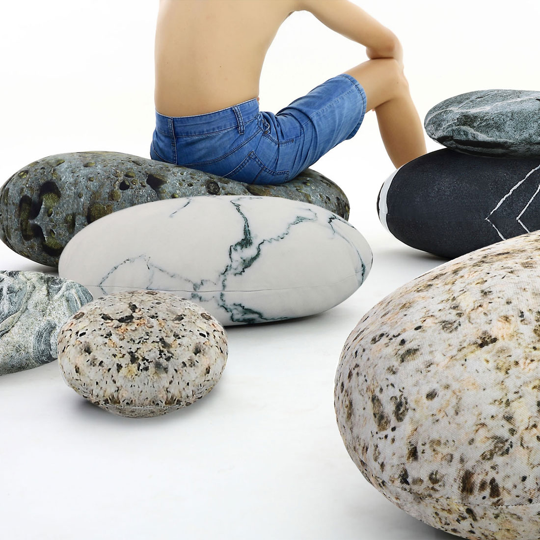 Pebble Floor Rock Cushions 