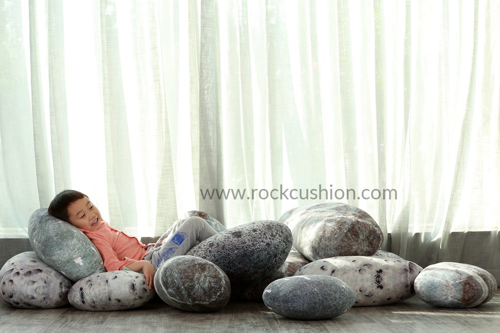 Rock Cushions Rock Pillows Stone Pillows Decorative Floor Pillows Accent  Throw Pillows Kids Room Pillows 