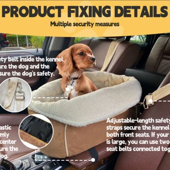 small dog car seat with safety belt 3408