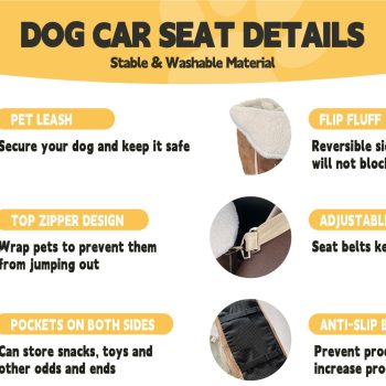 small dog car seat with safety belt 3411